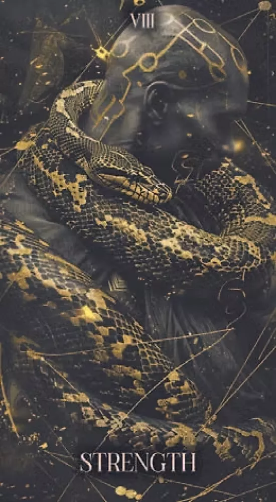 Tarot - Gold and Black (78 cards + QR code instructions) — photo 3