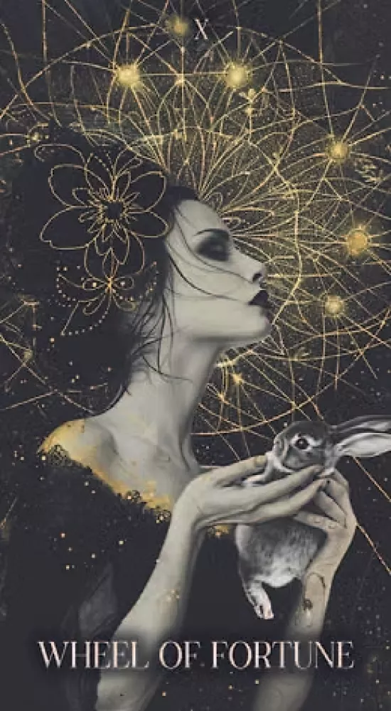 Tarot - Gold and Black (78 cards + QR code instructions) — photo 4