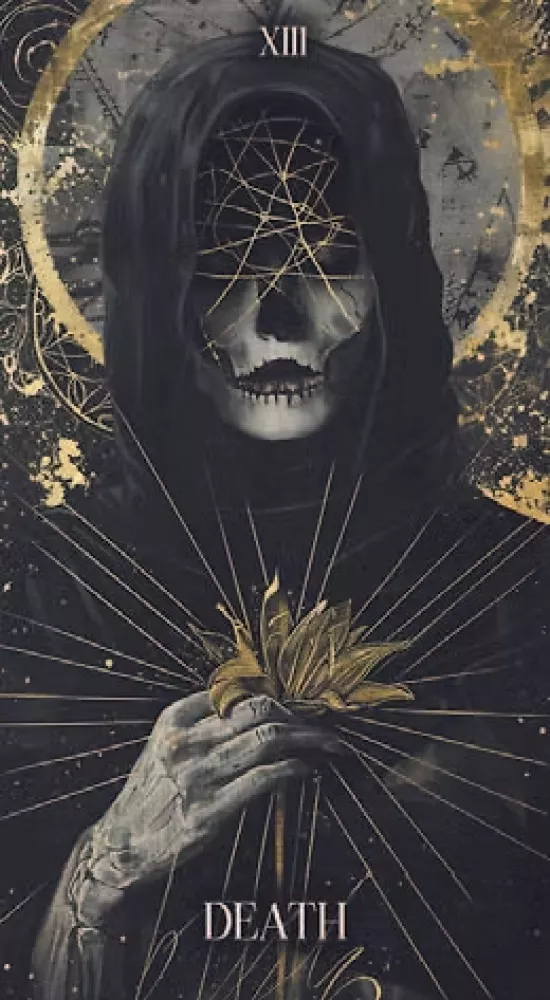 Tarot - Gold and Black (78 cards + QR code instructions) — photo 5