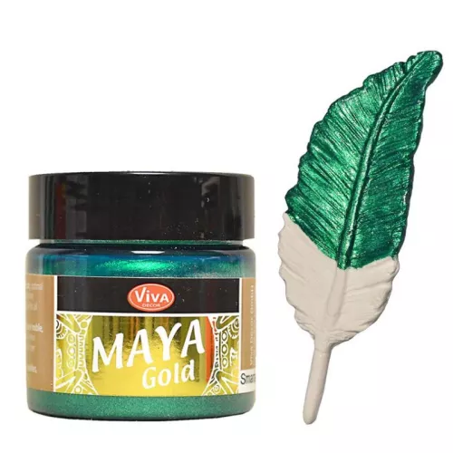 Блестящяя металлическая краска VIVA Maya Gold 45мл - Emerald