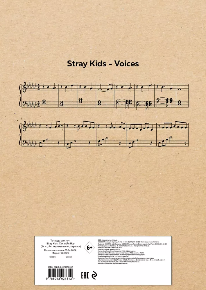 Notizbuch für Noten Stray Kids. Han und Lee Know — Foto 3