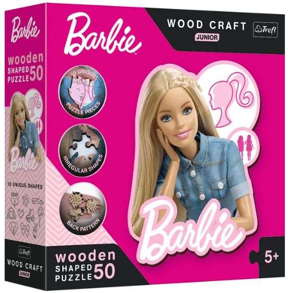 Puzzle 50 Wood Craft Junior Trefl: Beautiful Barbie