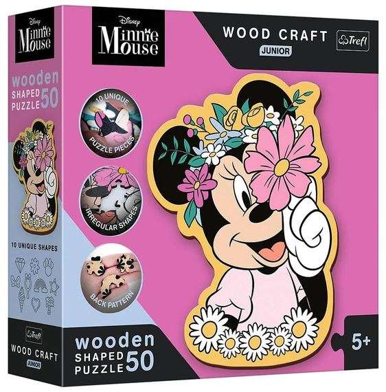 Puzzle 50 Wood Craft Junior Trefl: In Minnie's world
