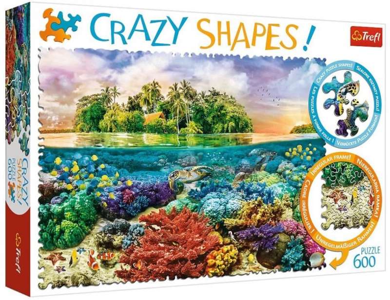 Puzzle 600 Crazy Shapes Trefl: Tropical island