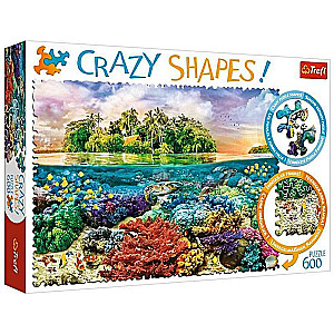 Puzzle 600 Crazy Shapes Trefl: Tropikalna wyspa