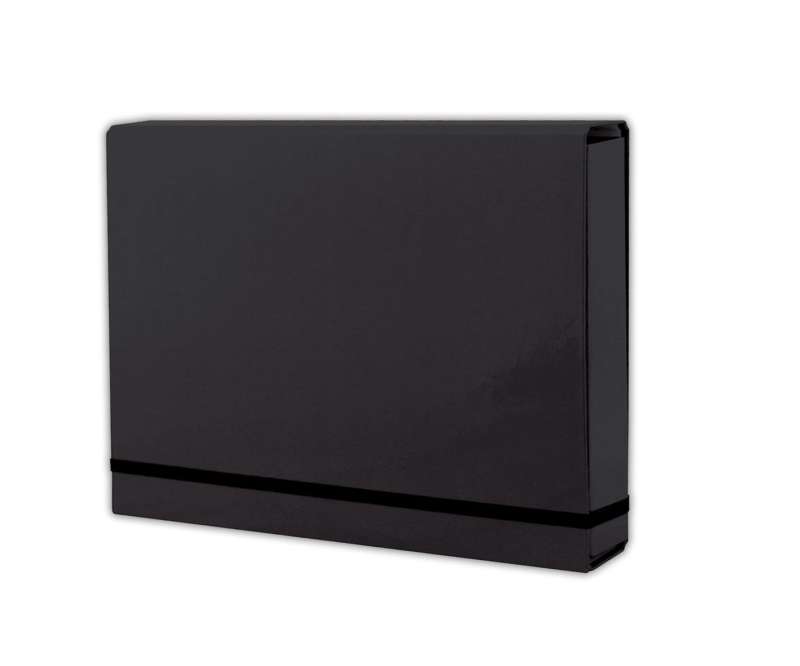 A4-Mappe mit Gummiband, schwarz