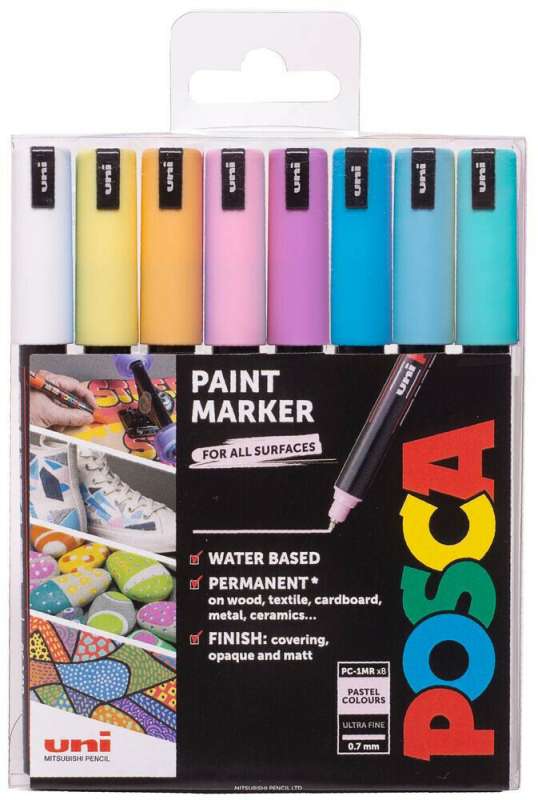 Zestaw markerów UNI Posca PC-5M, 8 kolorów