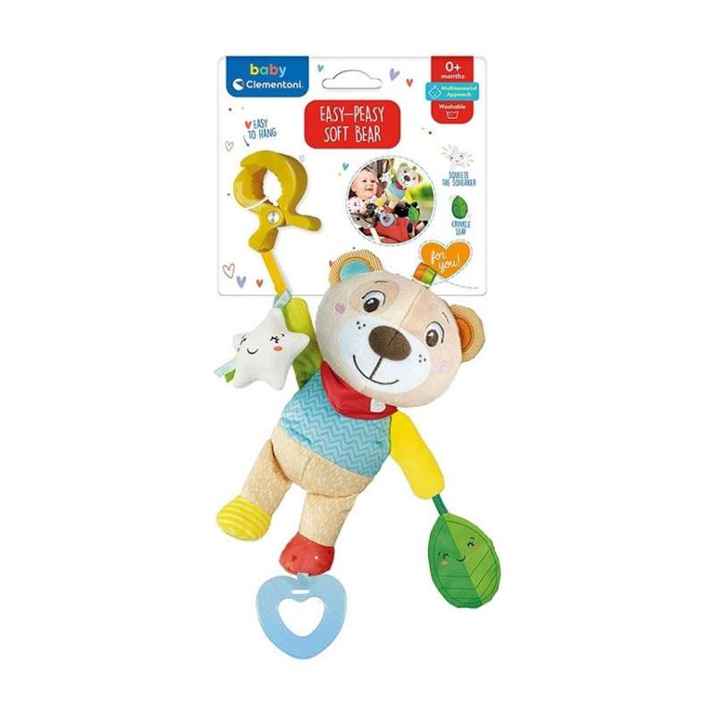 Grzechotka na wózek Clementoni: Easy-Peasy Soft Bear