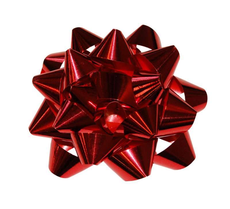 Bow - Star 11cm, red