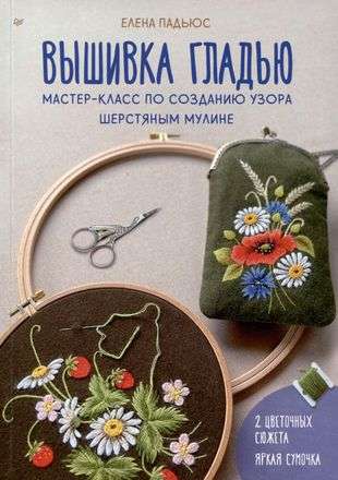 Embroidery with satin stitch. Master class on creating a pattern with wool embroidery floss