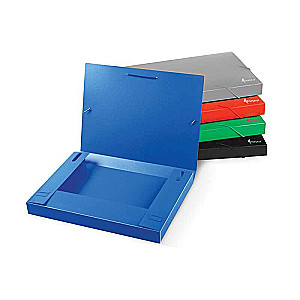 A4-Mappe mit Gummi 30mm Kunststoff blau