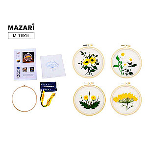 Izšūšanas komplekts ar gludu šuvju 15 x 15 cm, dažādos dizainos 6