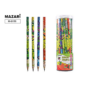 Medinis grafito pieštukas BRIGHT FRUITS, HB