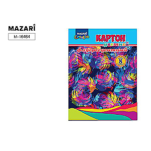 Spalvoto, blizgaus fluorescencinio kartono rinkinys, 8 l., 8 spalvos, segtuve