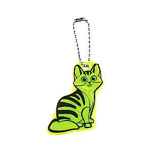 Reflective element double-sided kitty 5.9*4.7cm chain