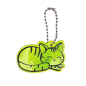 Reflective element double-sided kitty 5.5*3.7cm chain