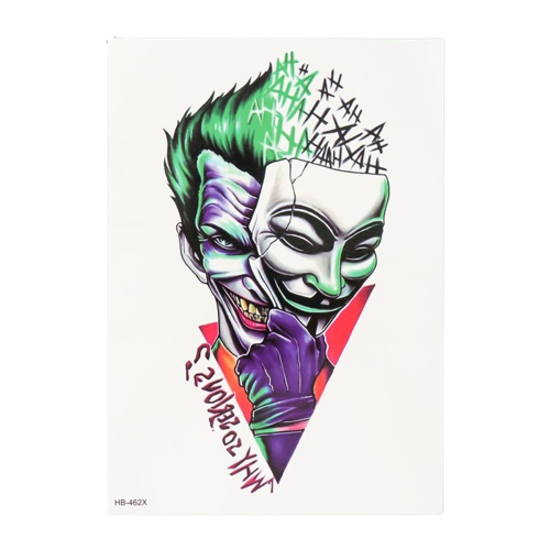Color Tattoo on Body - Joker - 2 Faces 14.8x21 cm