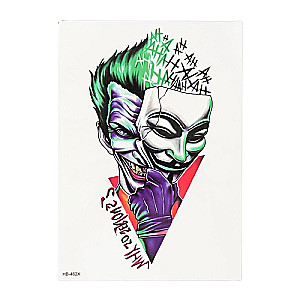 Color Tattoo on Body - Joker - 2 Faces 14.8x21 cm