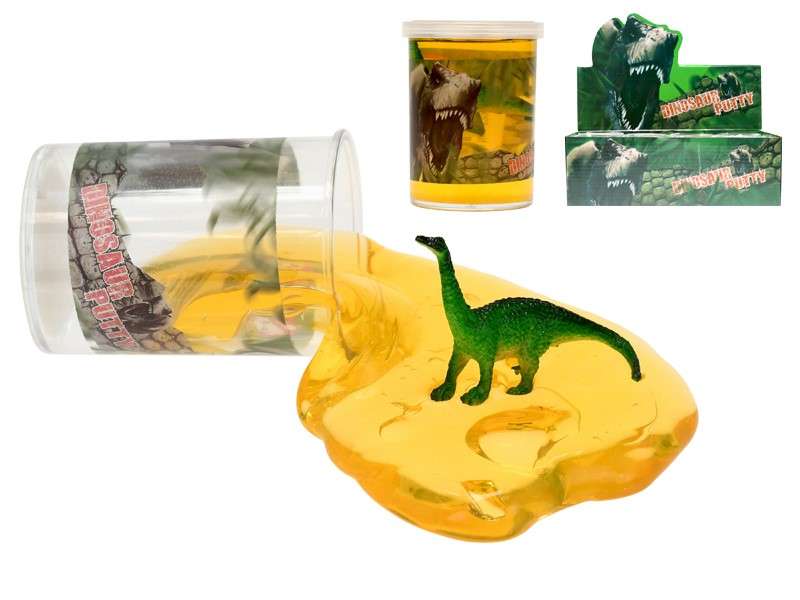 SLIME Dinoworld Jello Mass, Cup with Dinosaur, 7.5 cm, Mix