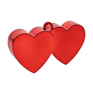 Pretweights for balloons Double hearts red