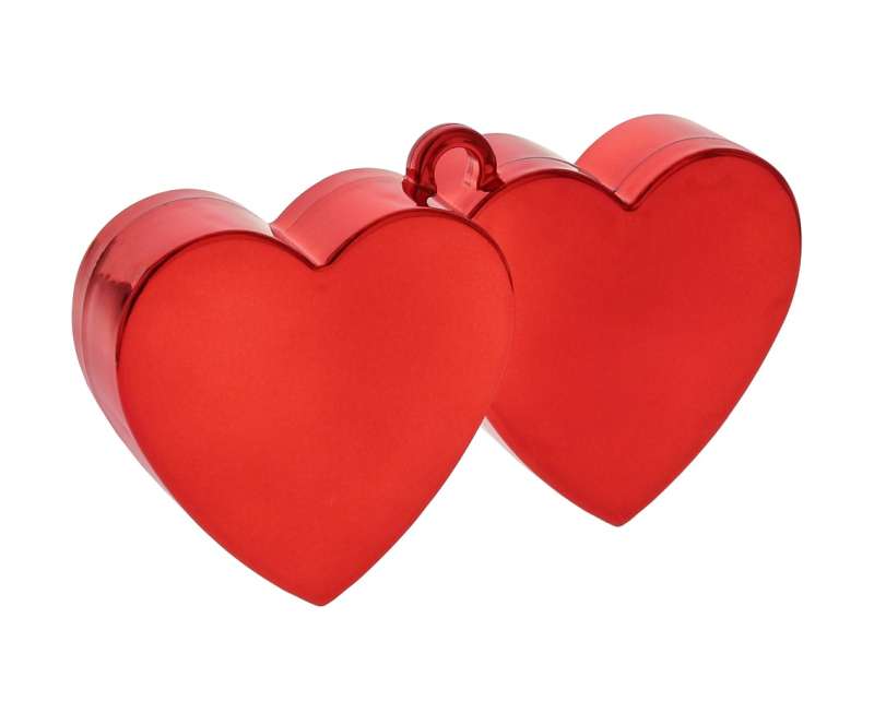 Przeciwwaga do balonów Double hearts red