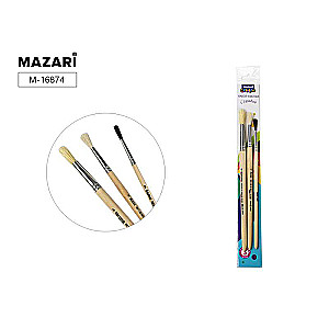 Artist Brush Set Create, 3pcs squirrel #3, goat #4, bristle #6, round