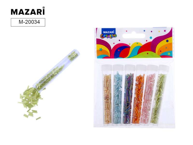 Pērļu komplekts, 6 krāsas x 7 g, 4 mm