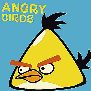 Numerių paveikslai 20x20 cm Angry Birds, geltonas