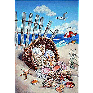 Diamond mosaic 40x50 cm Shells, 28 colors, cut 4