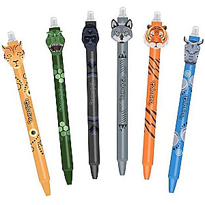 Długopis automatyczny żelowy niebieski 0,5 mm z gumką COLORINO ANIMALS
