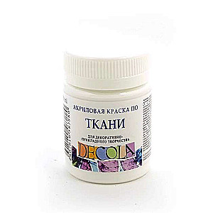 Akrilinė dažai audiniams 50 ml Balta