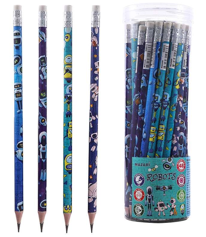 Bleistift aus Graphit, HB, mit Radierer