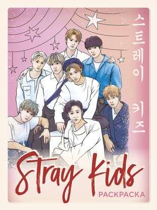 Stray kids. Раскраска с участниками одной из самых популярных k-pop групп