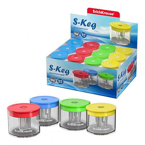 Kunststoffanspitzer ErichKrause S-Keg mit Behälter, Gehäusefarbe assortiert