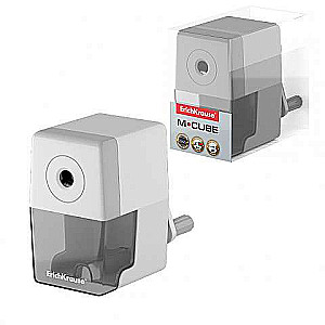 Mechanischer Anspitzer - M-Cube mit Behälter, Gehäusefarbe weiß