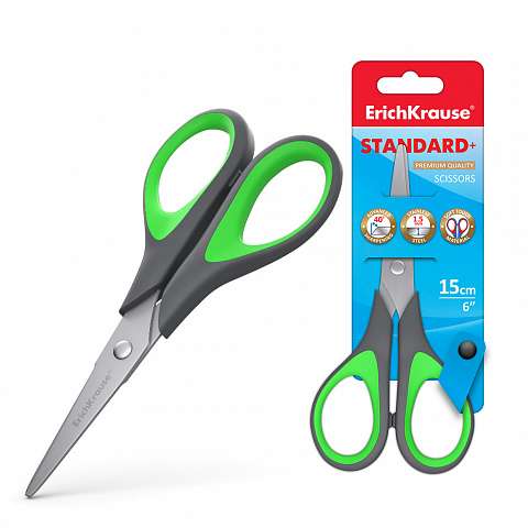 ErichKrause® Standard+ Scissors, 15cm, Assorted