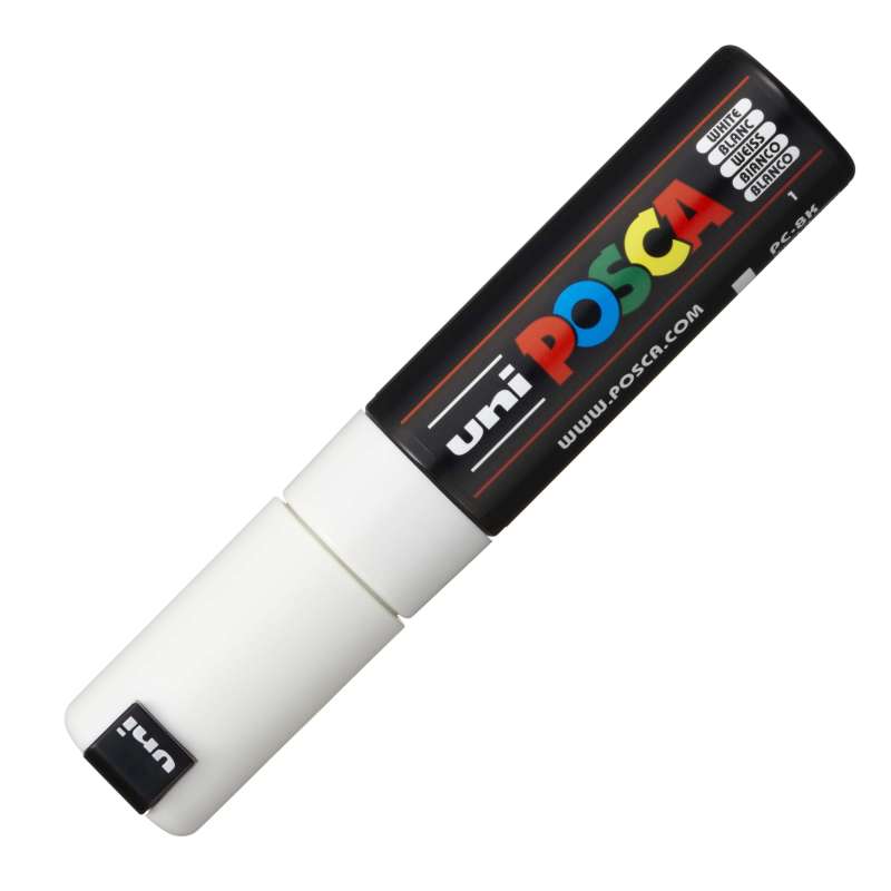 Ūdens bāzes marķieris UNI Posca PC-8K balts