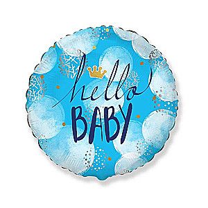Folienballon Hello Baby Boy, 18