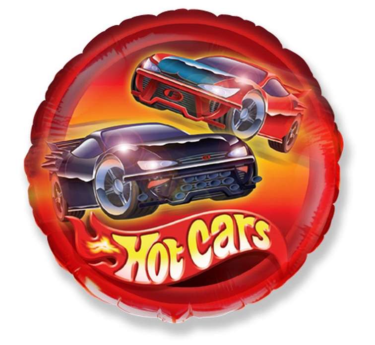 Folijas balons 18/46 cm Hot Cars