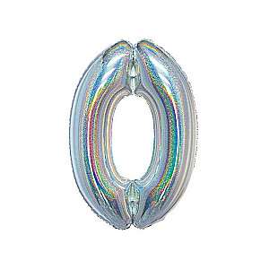 Folijas balons B&C, cipars 0, 76 cm.