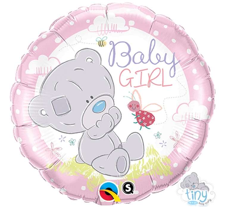 Balon foliowy 18/46cm - Miś dla dziewczynki