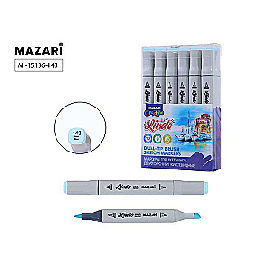 Double-sided sketch marker LINDO, mint blue