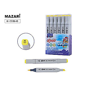 Double-sided sketch marker LINDO, canaria yellow