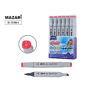 LINDO Dual-Tip Sketch Marker, Vivid Red