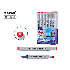 Double-sided sketch marker LINDO, deep red