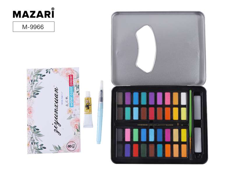 Dry Watercolor LANTY, 36 colors
