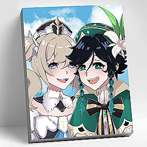 Zahlenmalerei 30x40 cm - Genshin BARBARA UND VENTI
