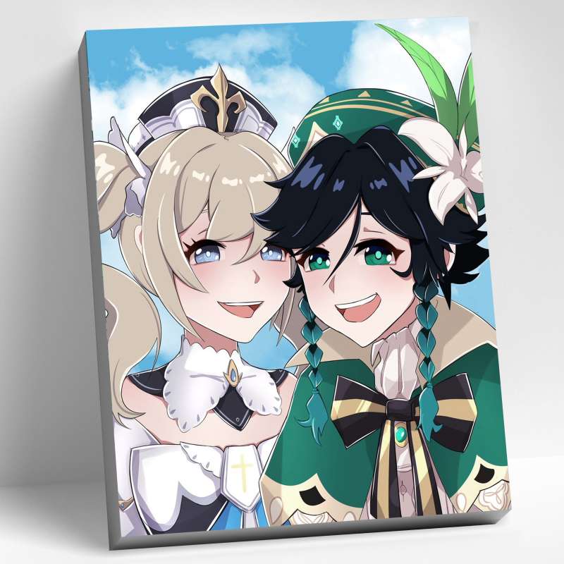 Numbrite maal 30x40 cm - Genshin BARBARA JA VENTI