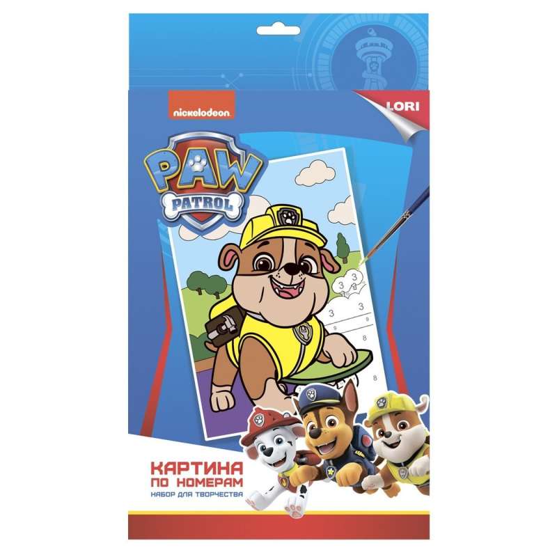Painting by numbers 30x20.5 cm - Paw Patrol. Krepыш