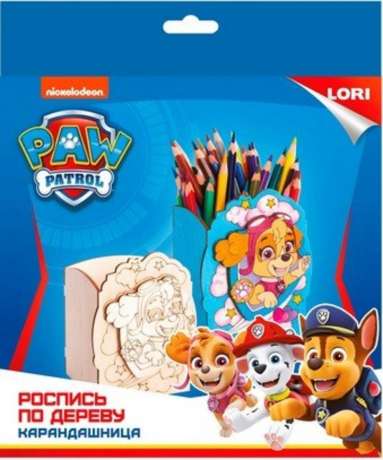 Wood Painting. Pencil Holder Paw Patrol. Skye